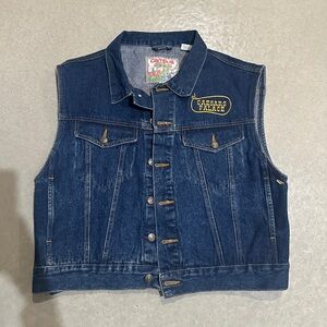 Vintage Caesars Palace Blue Denim Vest by Campus Rugged Country size L